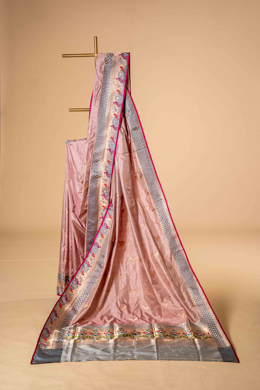 Pure Katan banarsi with traditional border