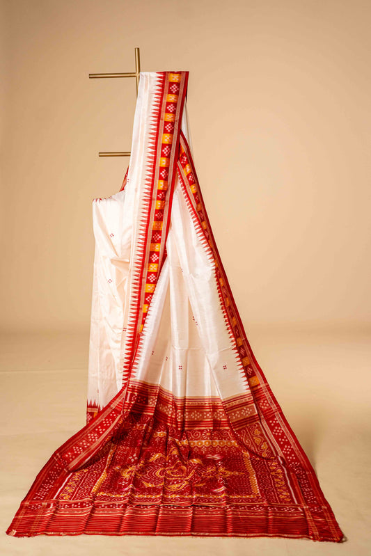 Pure Odisha Khandua Silk With Butti Border