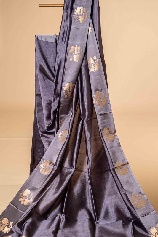 Pure Banarasi Saree with Open Border - Atulyakarigari