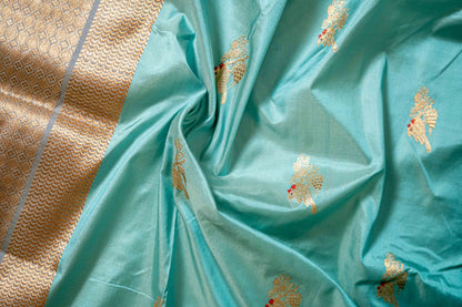 Pure Katan Banarsi With Flower Motif