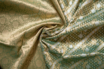 Olive Green Color Pure Kora Silk Saree