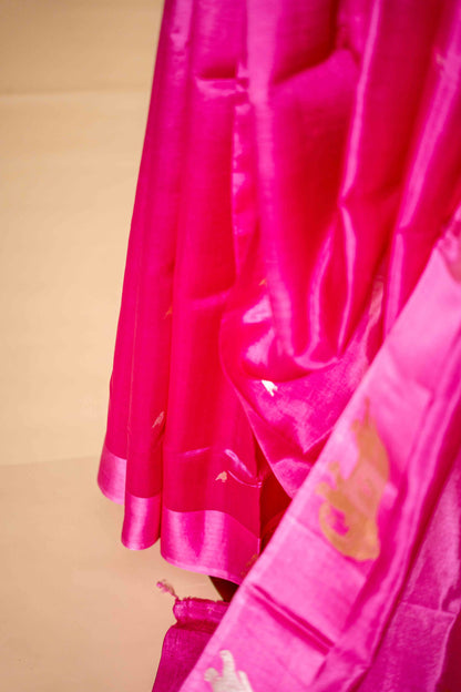 Pure Katan Banarsi With Small Bird Motif