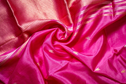 Pure Katan Banarsi With Small Bird Motif