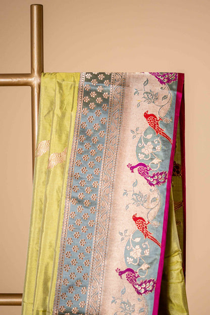 Pure Katan Banrasi with Bird Motif