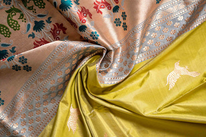 Pure Katan Banrasi with Bird Motif