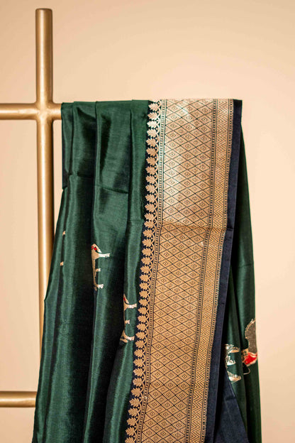 Pure Katan banarsi with traditional border