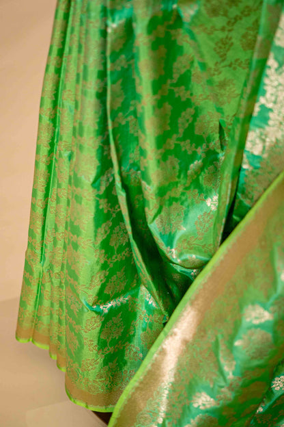 Pure Banarsi Katan Silk with Bel Work