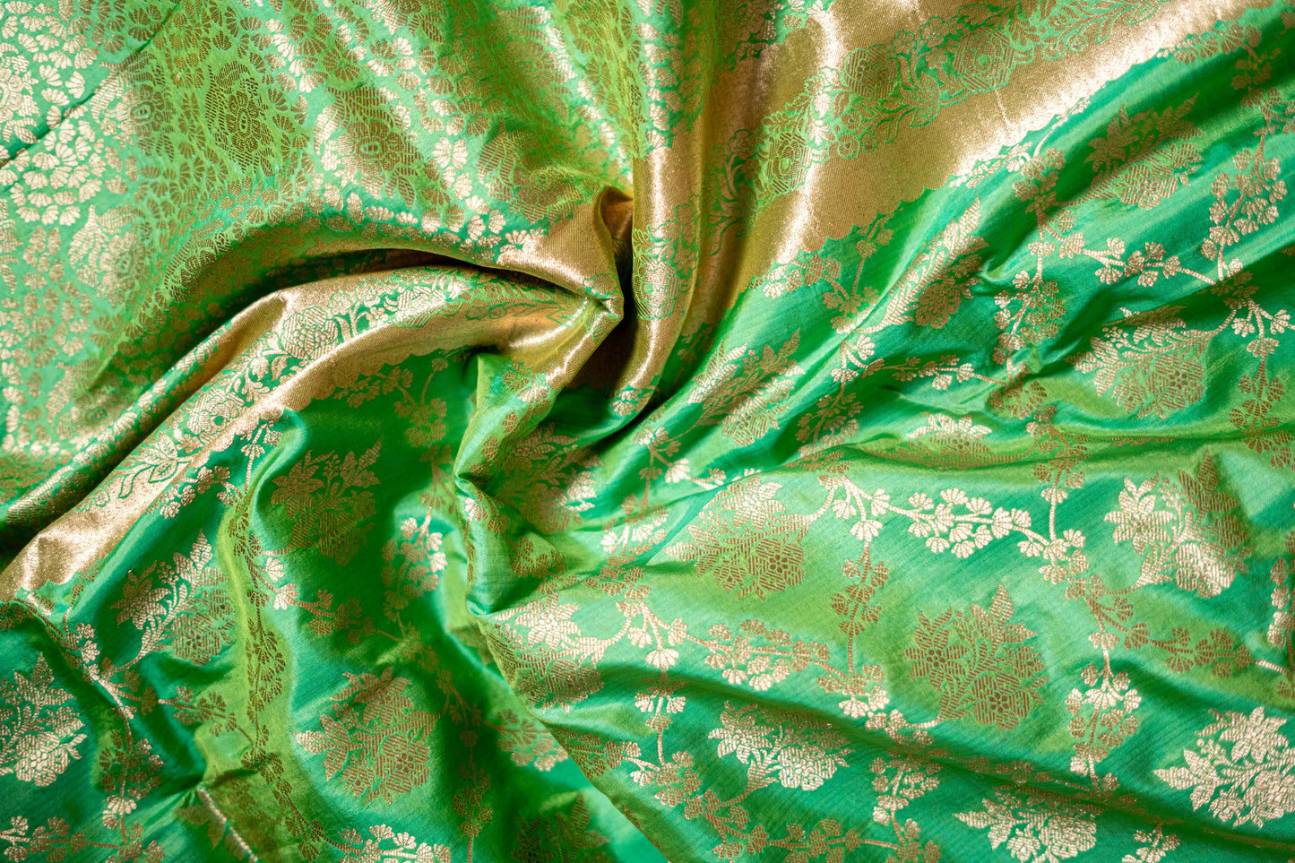 Pure Banarsi Katan Silk with Bel Work