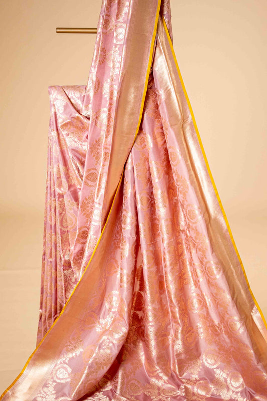 Pure Katan Banarasi SilkSaree With Betel Leaf Zari Work - Atulyakarigari