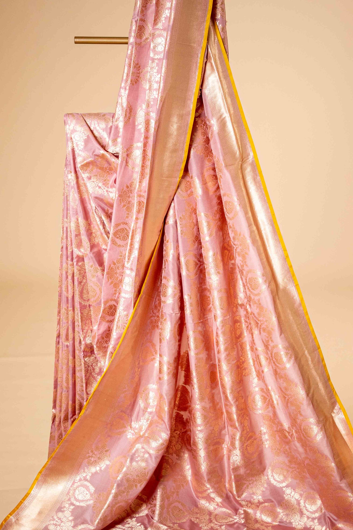 Pure Katan Banarsi Silk With Betel Leaf Zari Work