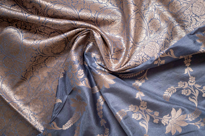 Pure Katan Banarsi With Bel Zari Work