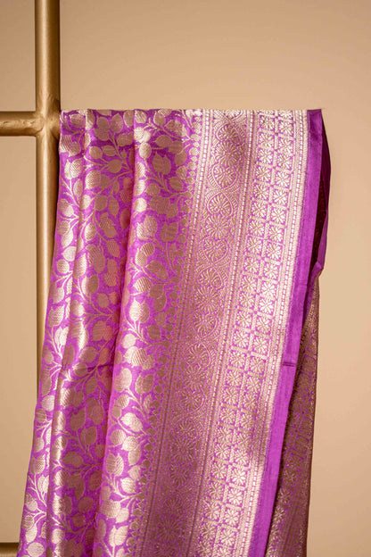 Pure Katan Banarsi With Patti Zari Work