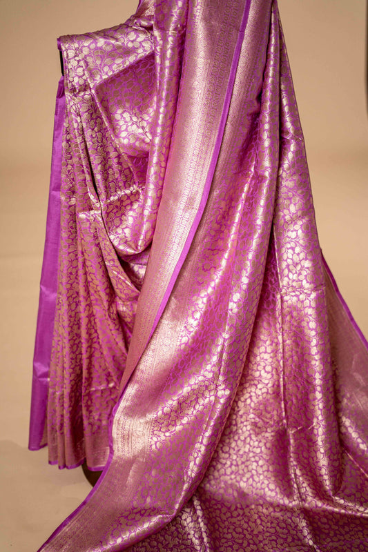 Pure Katan Banarasi Saree With Patti Zari Work - Atulyakarigari