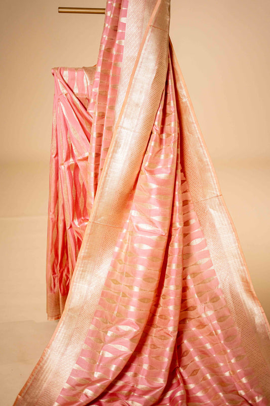 Pure katan Banarasi Saree With Zari Work - Atulyakarigari