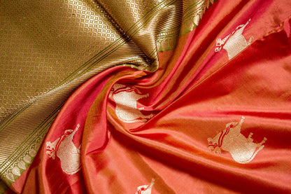 Pure Katan Banarsi With Nandi Motif