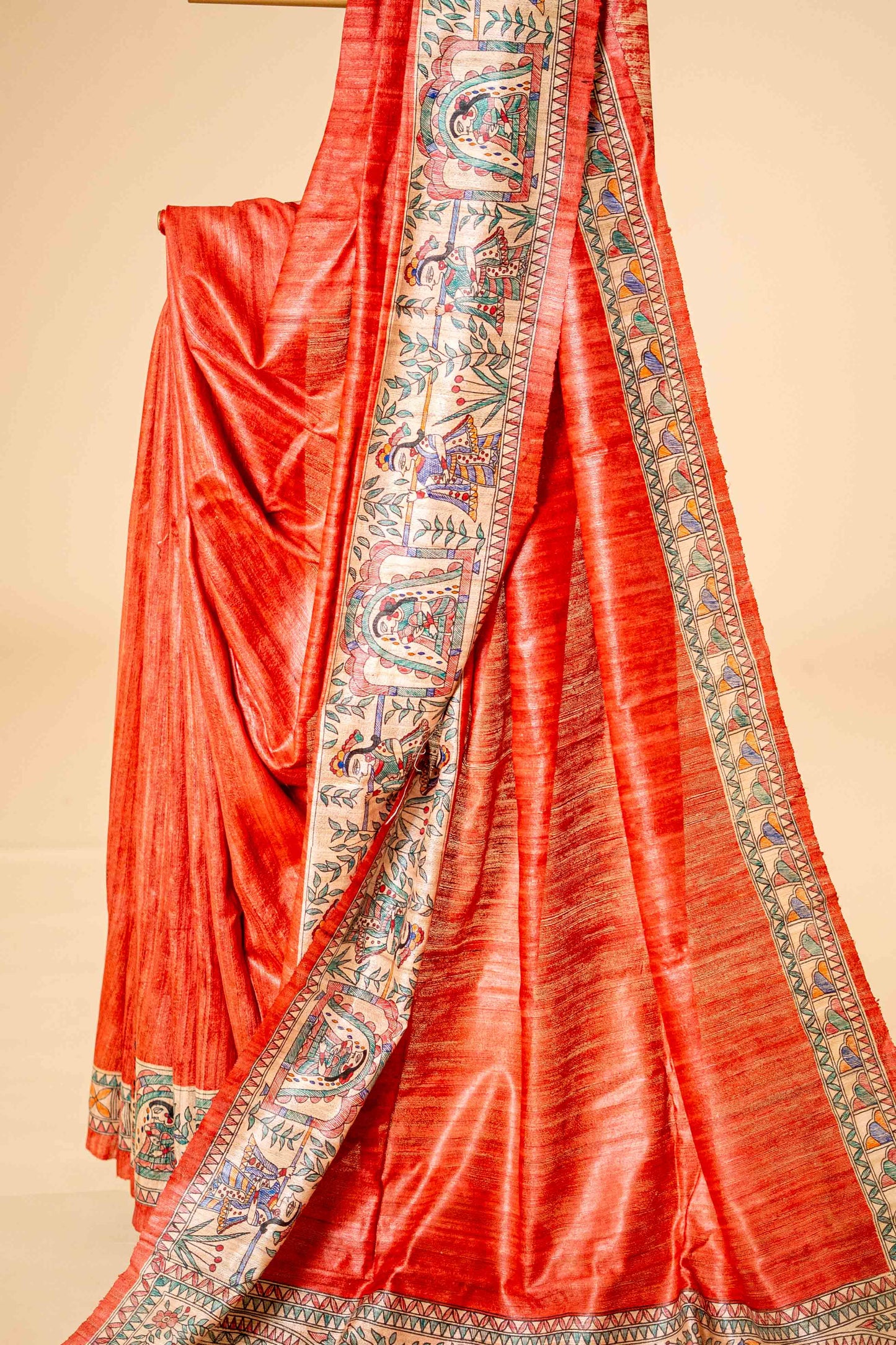 Madhubani Pure Tusser Silk Saree