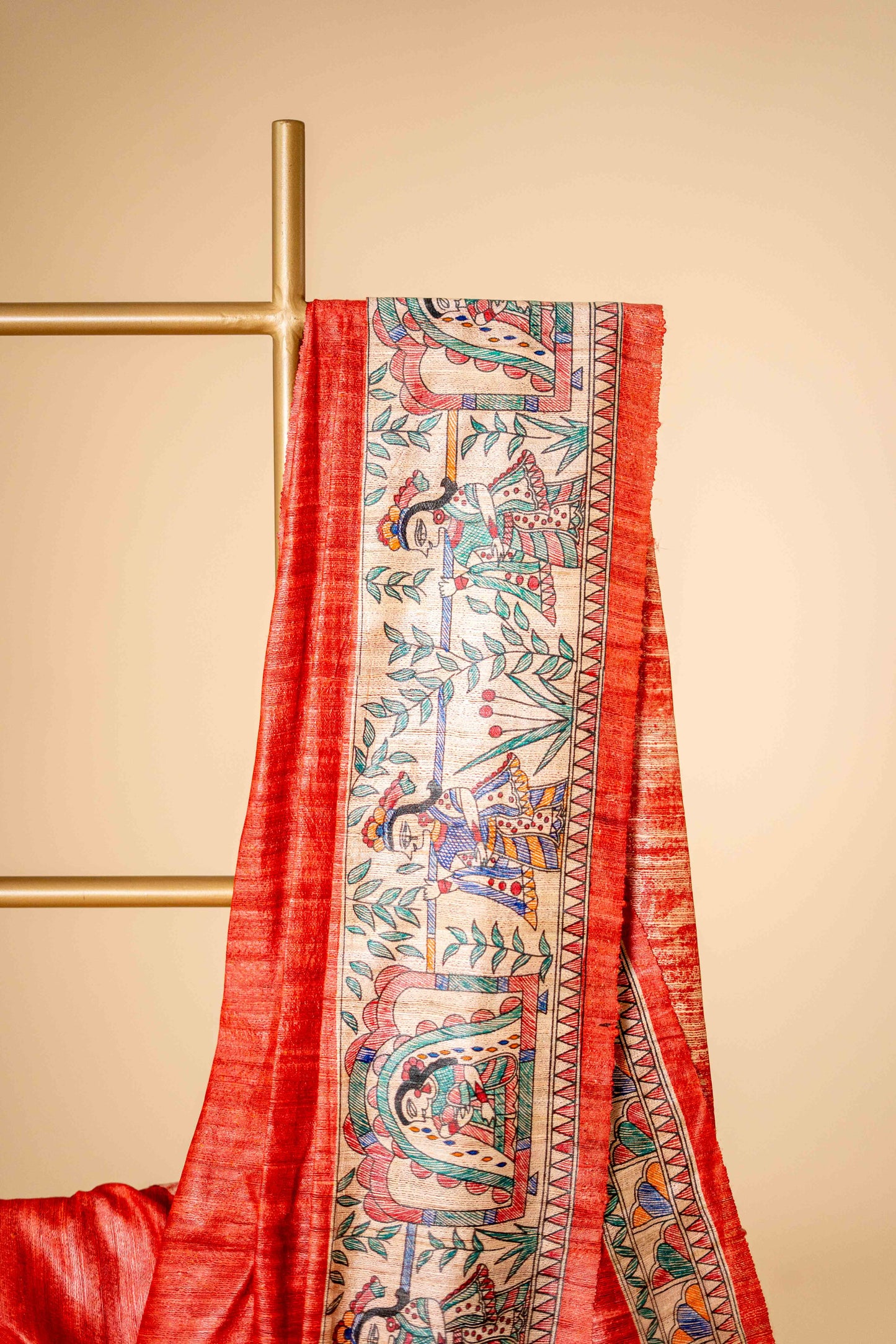 Madhubani Pure Tusser Silk Saree