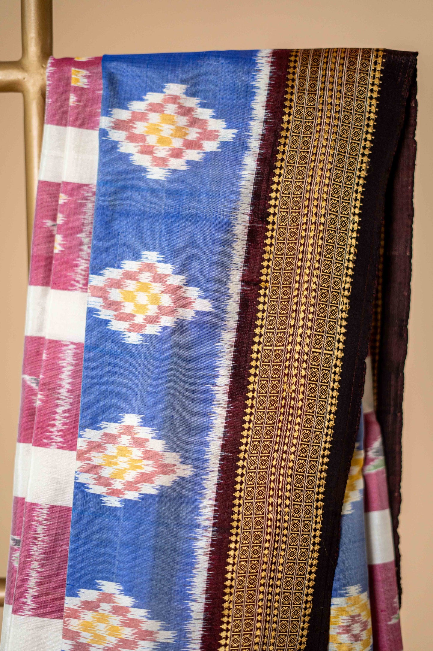 Pure Odisha Khandua Silk With Ikat Motif
