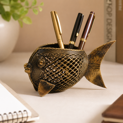 Dhokra Fish Pen Stand