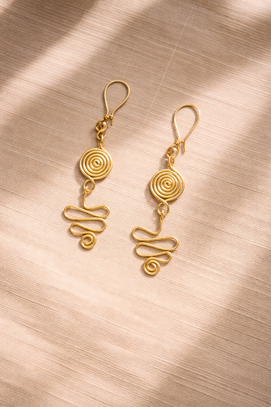 Brass earring for womens