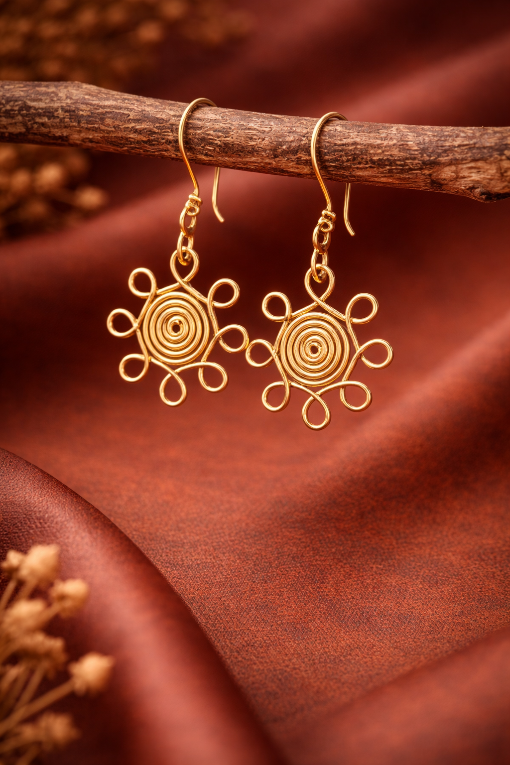 Brass earring for womens