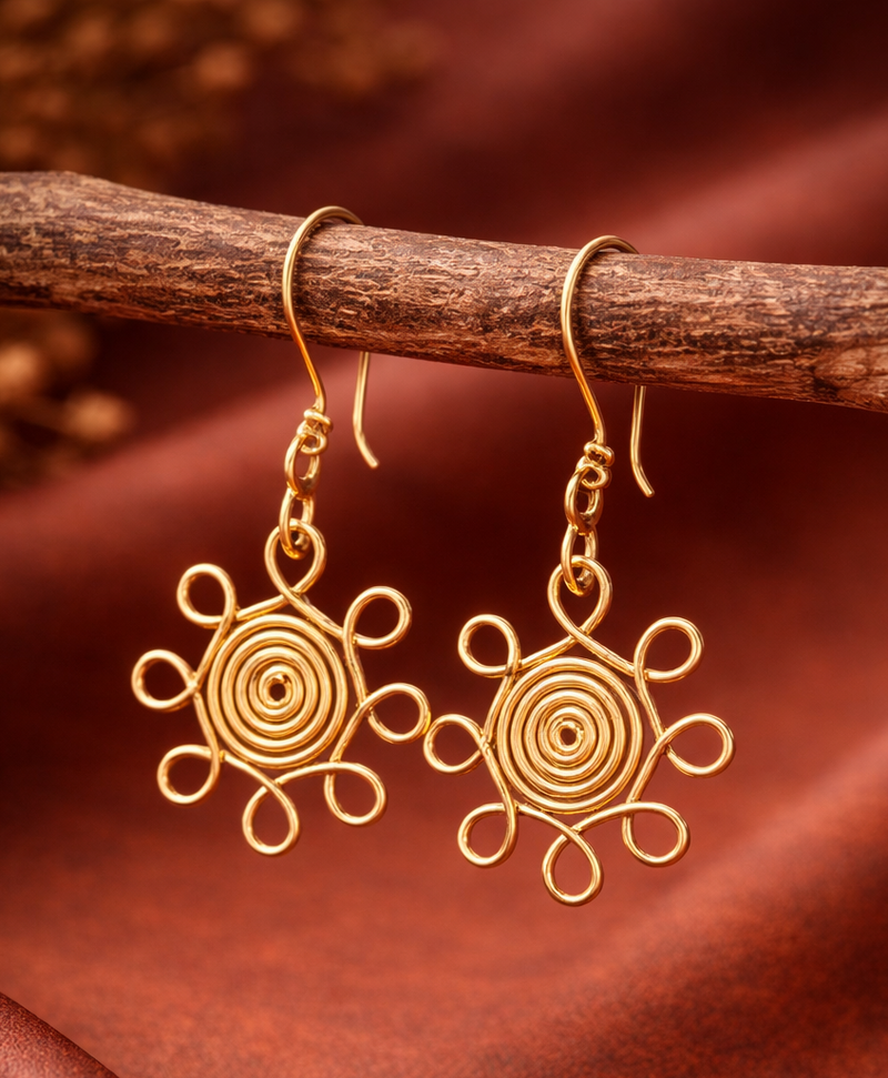 Brass earring for womens