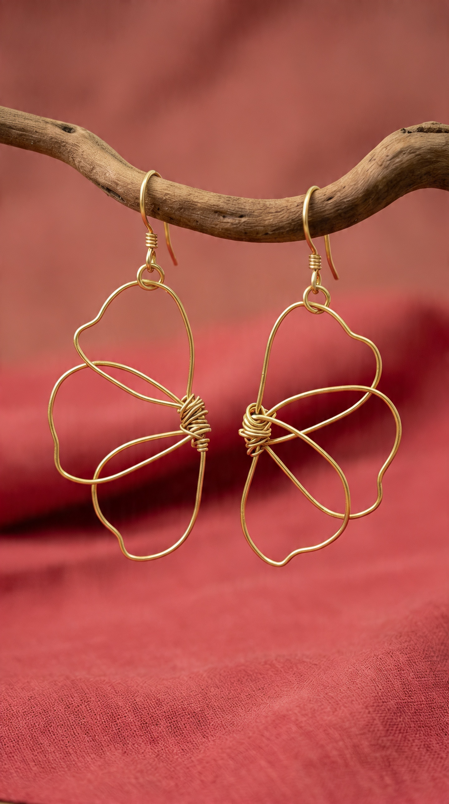 Brass Floral earring for womens