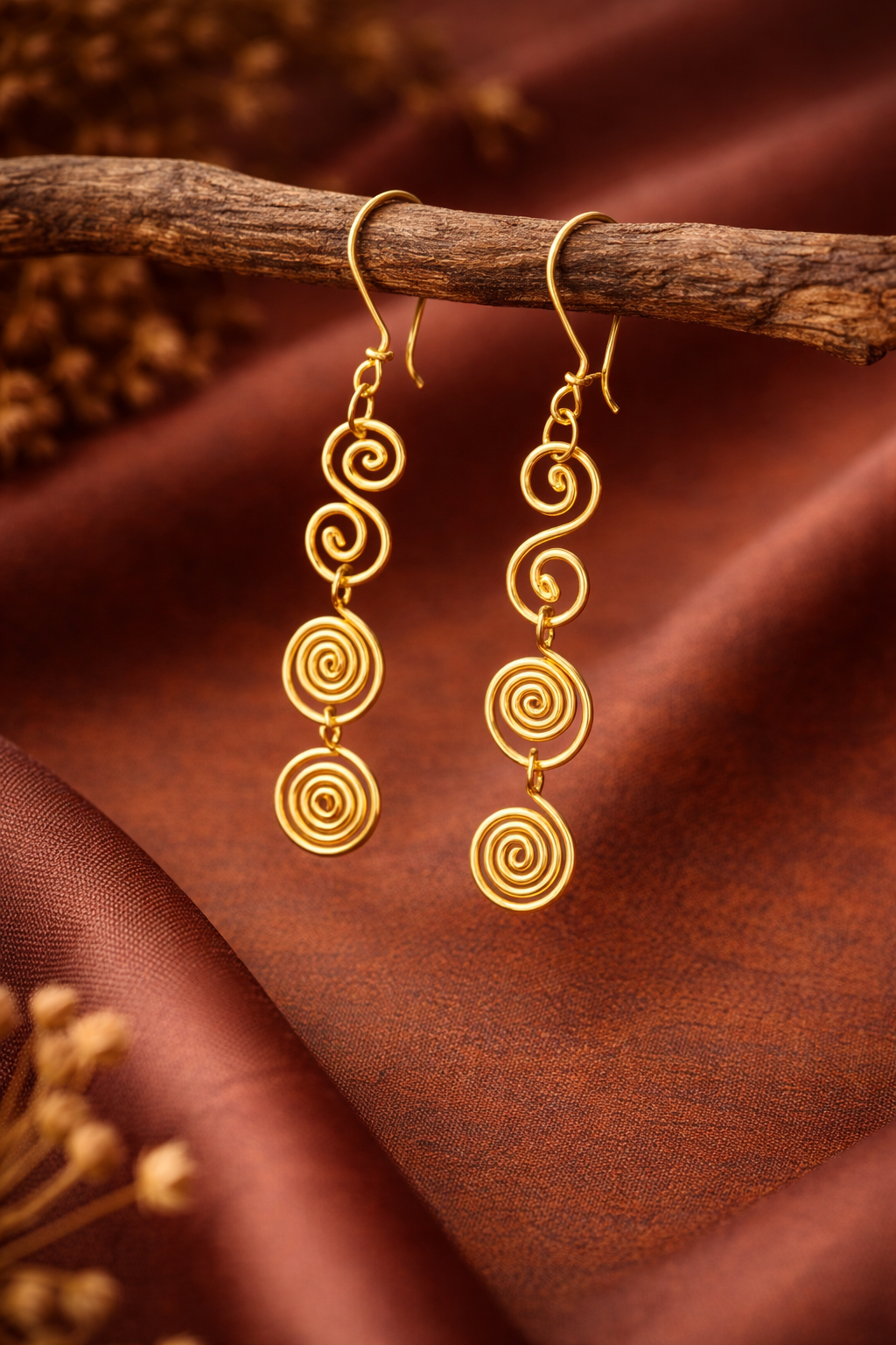 Brass earring for womens