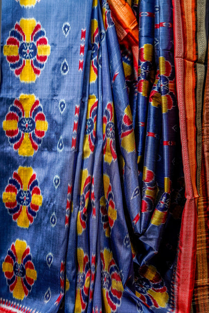 Khandua Silk (Slate Blue)