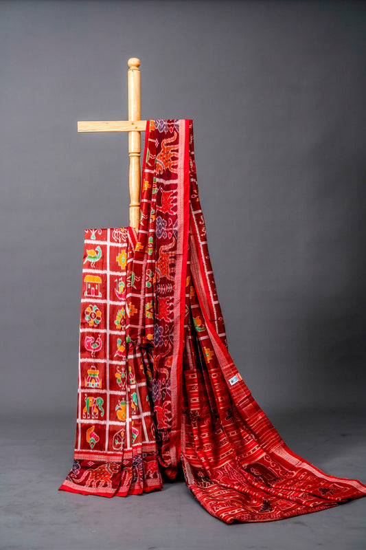 Khandua Silk (Rich Maroon)
