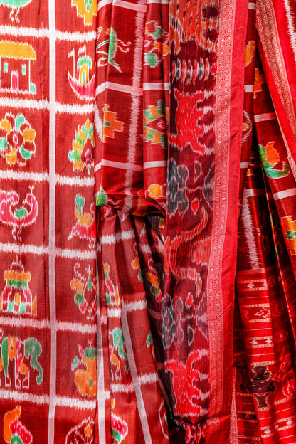 Khandua Silk (Rich Maroon)