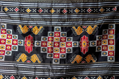 Khandua Silk (Black with White)