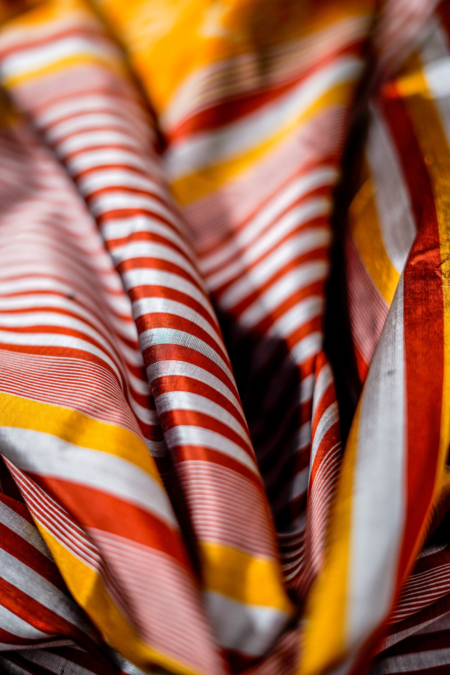 Khandua Silk (Bright yellow with red & white border )