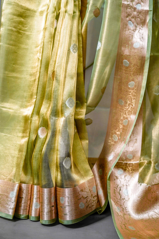 Tissue Banarasi Saree - Atulyakarigari
