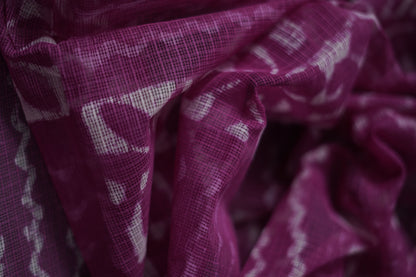 Pure Moonga Kota (Rich Magenta with White)