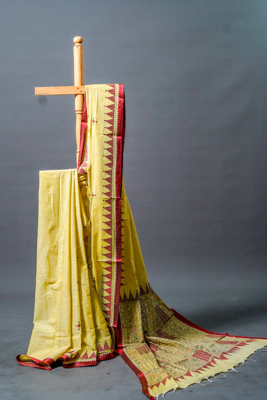 Pure Kantha Cotton (Soft Yellow)