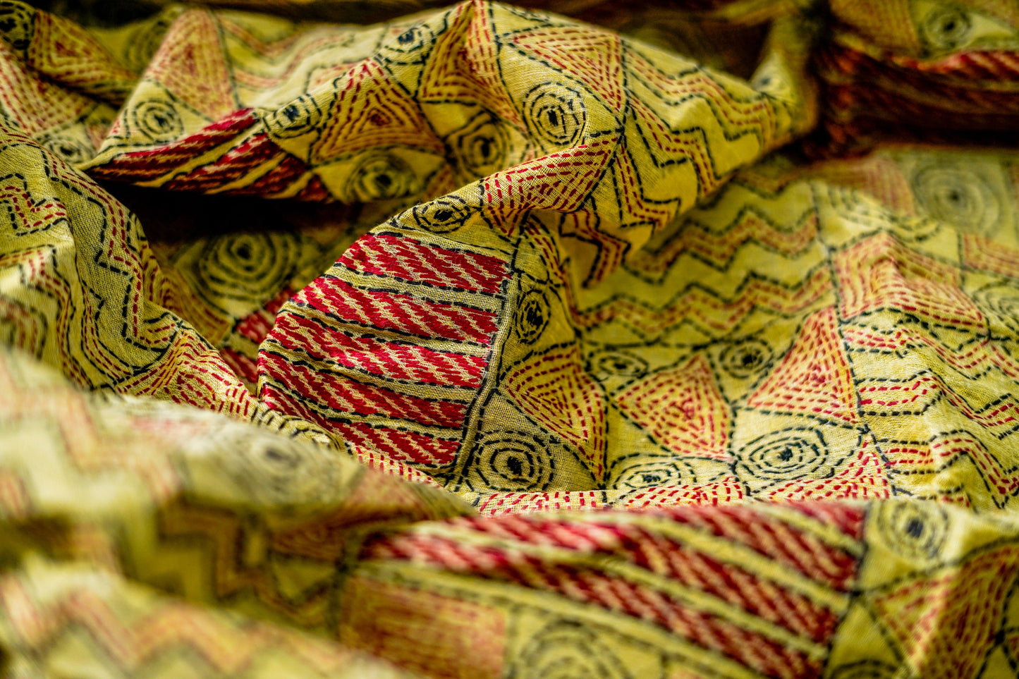 Pure Kantha Cotton (Soft Yellow)