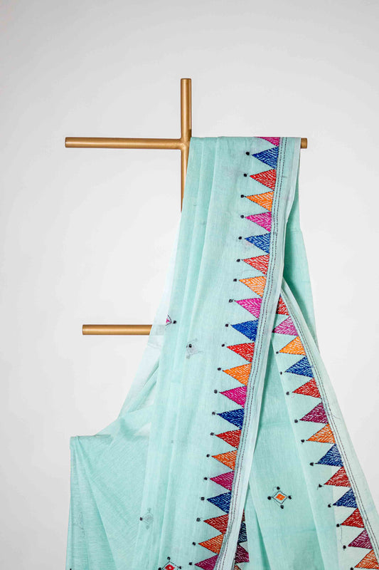Pure Kantha Cotton Saree - Atulyakarigari