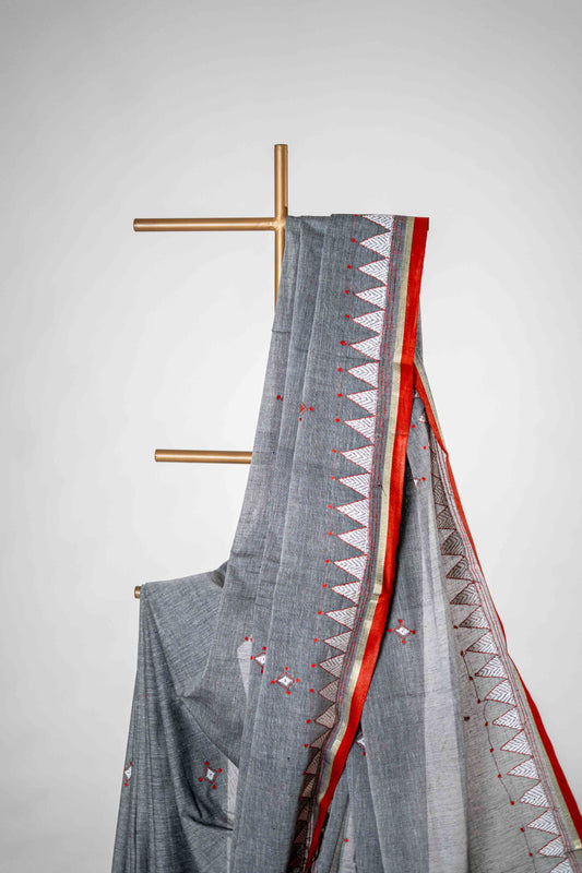Pure Kantha Cotton Saree - Atulyakarigari