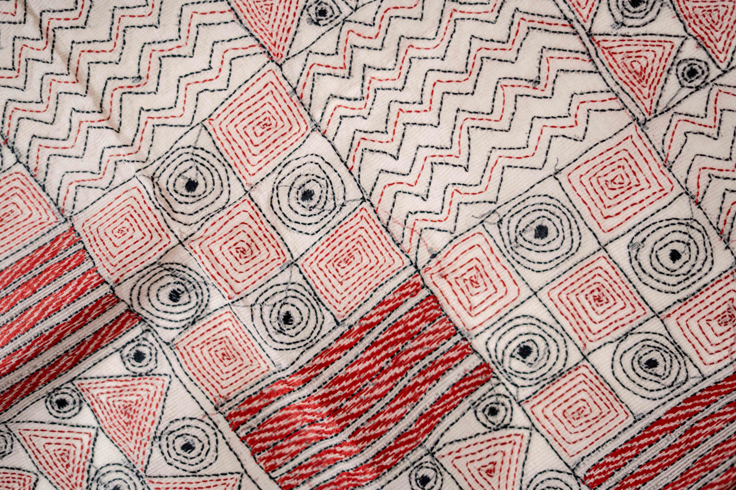 Handworked Pure Kantha Cotton Saree