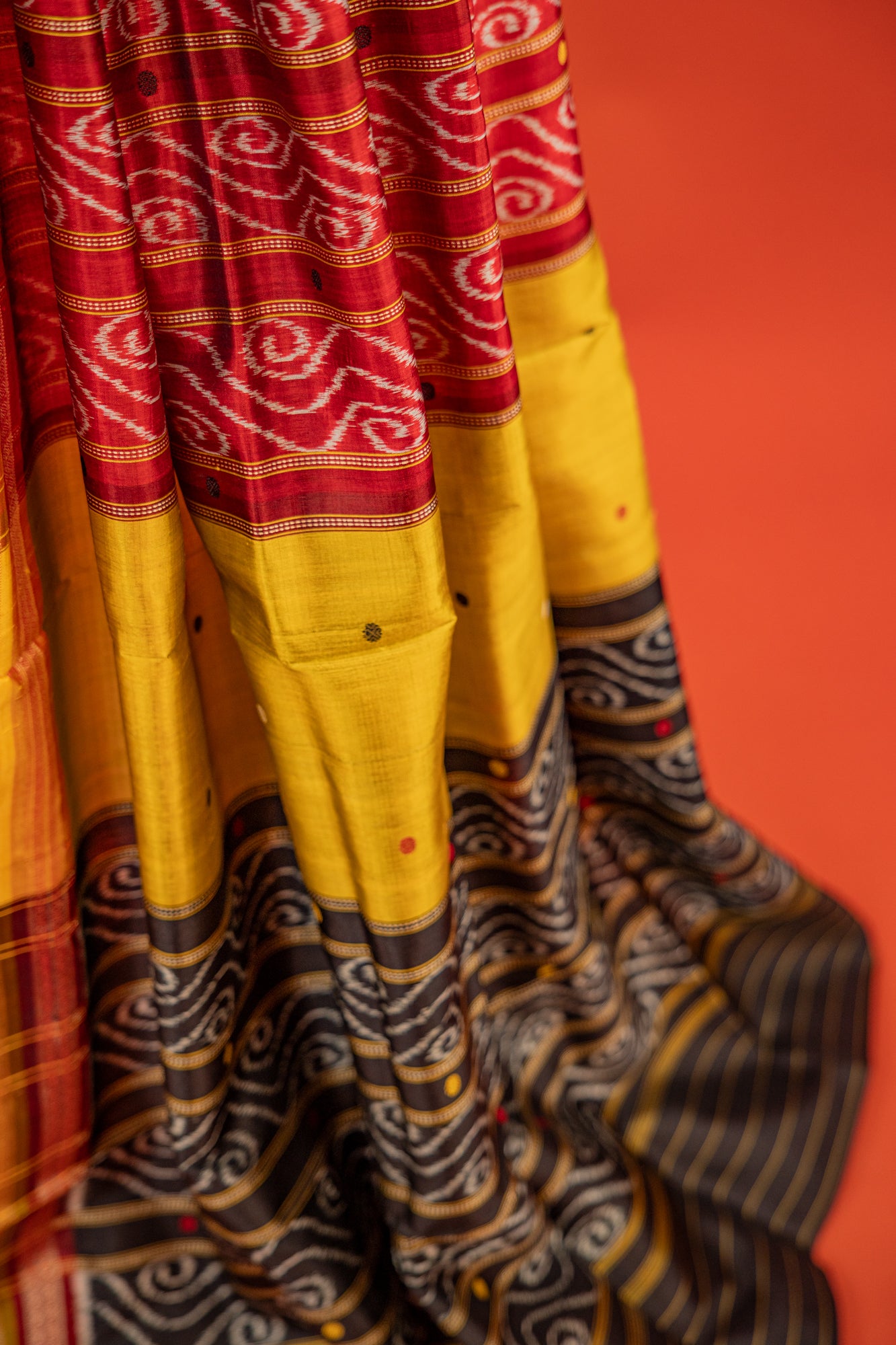 Orchid Purple Khandua Silk Saree with Rudraksha Temple Border | Odisha Handloom