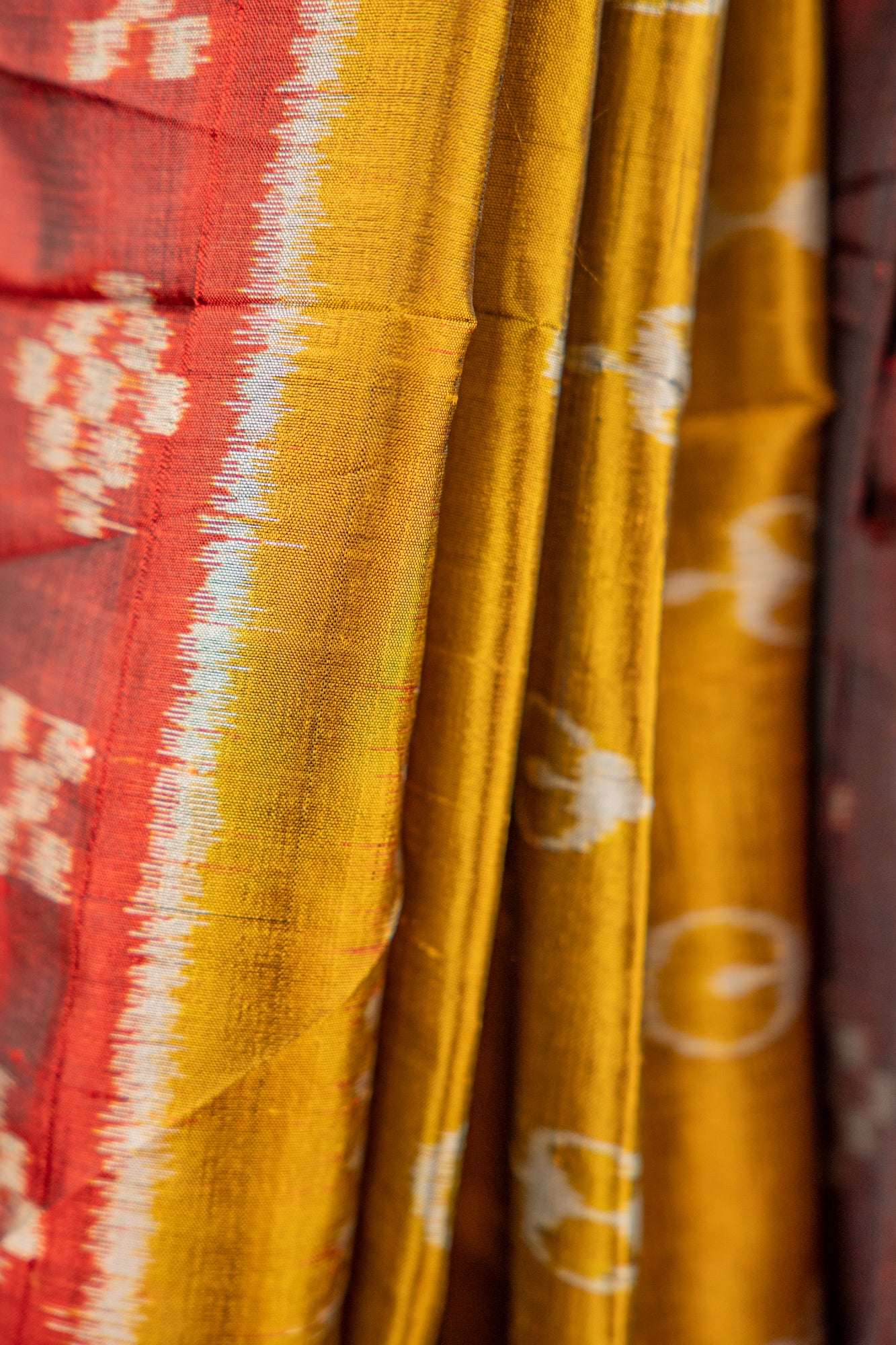 Olive Green Khandua Silk Saree with Tribal Doll & Kumbha Motifs | Odisha Handloom