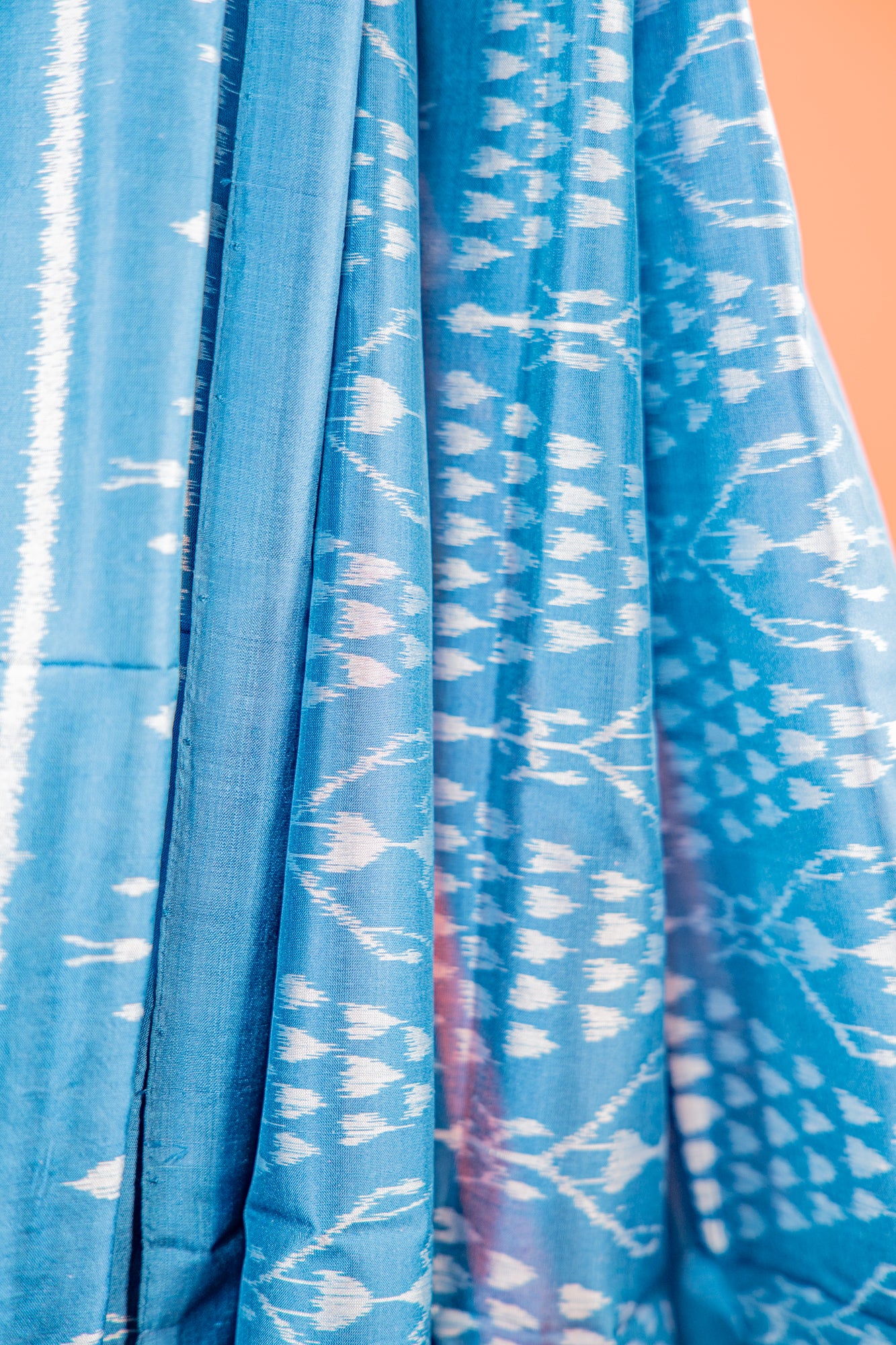 Royal Blue Khandua Silk Saree with Tribal Figurative Ikat Motifs | Odisha Handloom