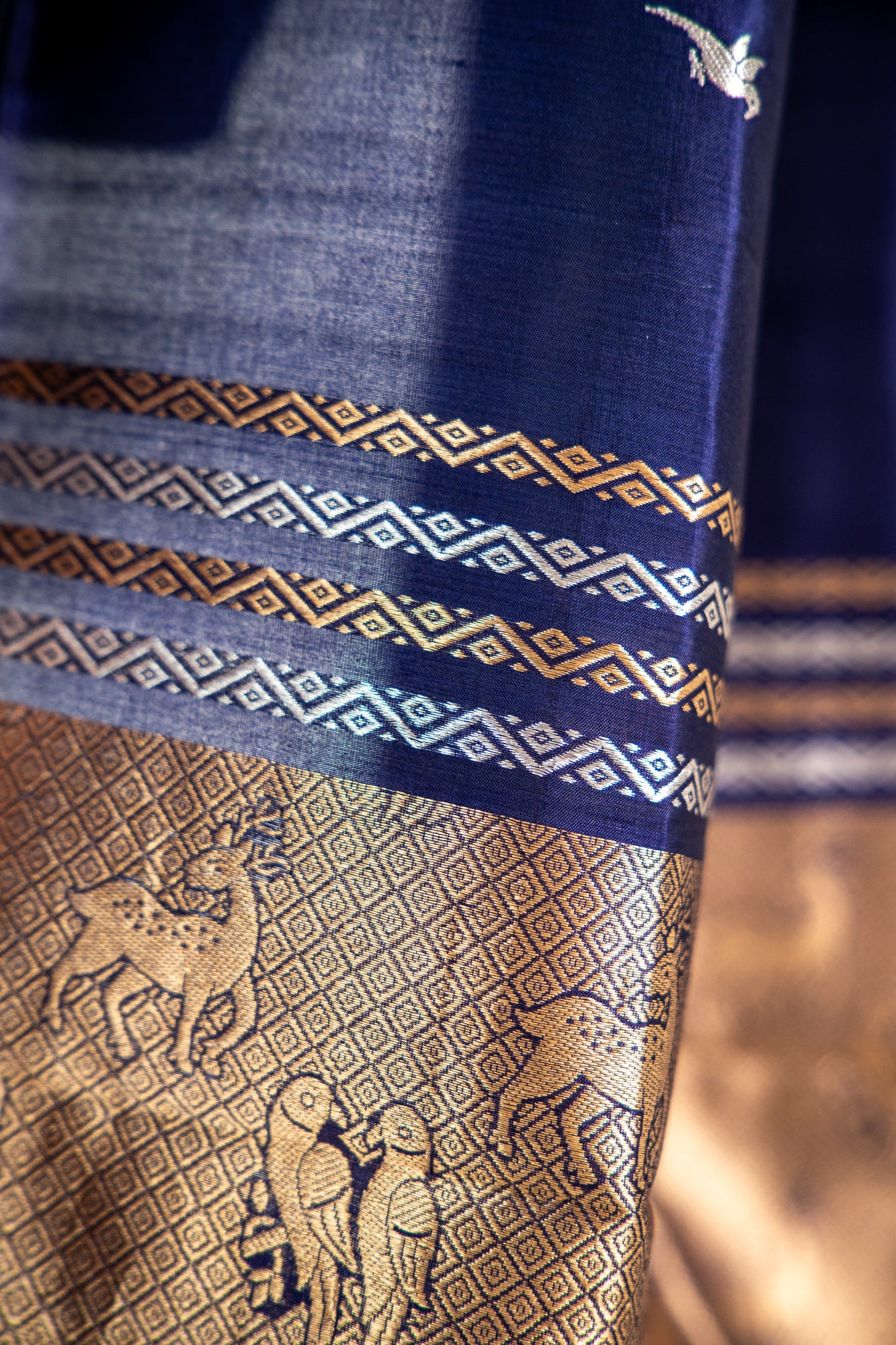 Deep Royal Purple / Midnight Amethyst Banarasi Silk Saree