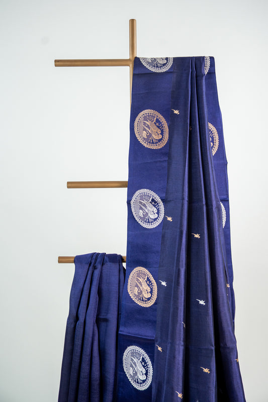 Deep Royal Purple / Midnight Amethyst Banarasi Silk Saree