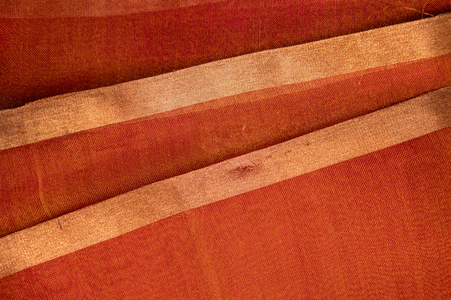 Antique Copper Gold Tissue Silk Saree