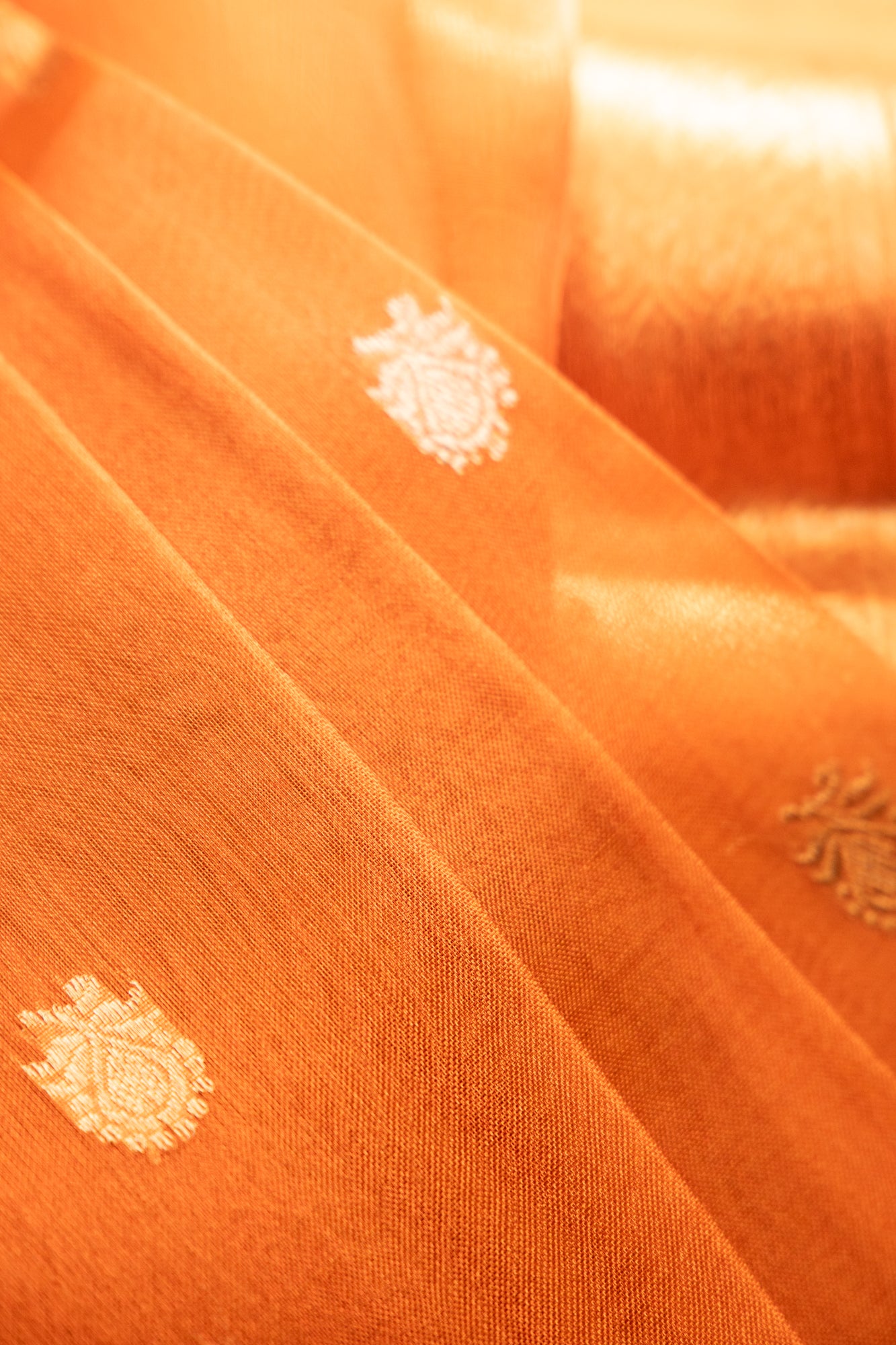 Amber Gold Tissue Silk Saree