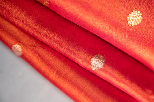 Magenta Red/Rani Pink Tissue Silk Saree