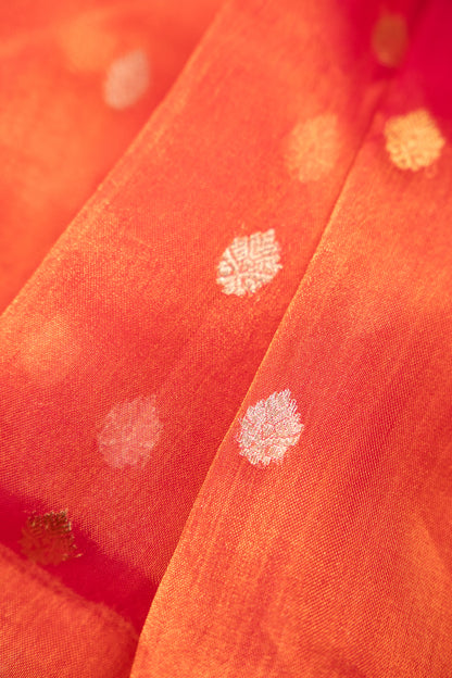 Magenta Red/Rani Pink Tissue Silk Saree