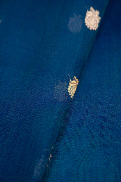 Royal Sappire Blue Tissue Silk Saree
